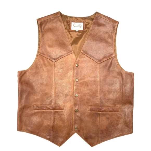 Men's Lambskin Western Vest - Picture 5 of 7